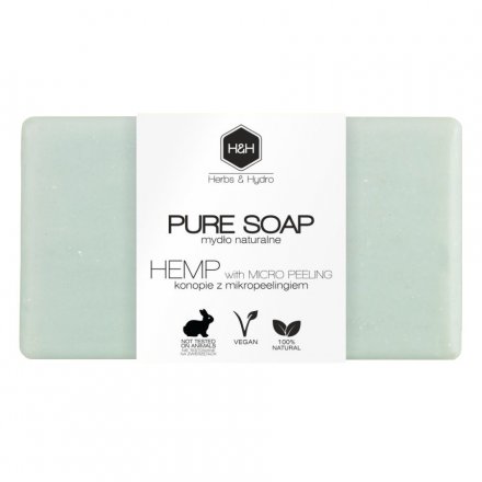 Naturalne mydło w kostce "Konopie z mikropeelingiem" 100g