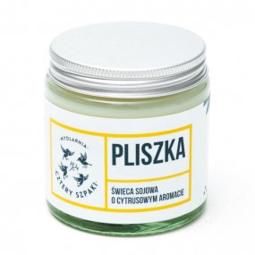 Świeca sojowa "Pliszka" o cytrusowym aromacie 100g