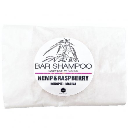 Szampon w kostce "Konopie i Malina" refill 55g