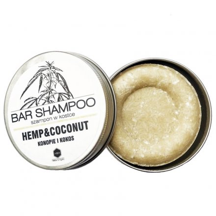 Szampon w kostce "Konopie i Kokos" puszka 55g