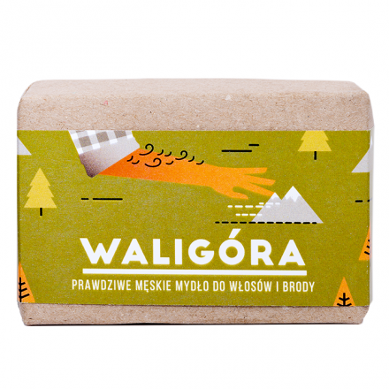 Mydło naturalne "Waligóra" do włosów i brody dla mężczyzn 110g